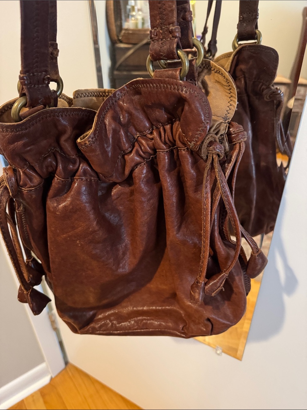 Lucky Brand Brown Leather Shoulder Bag